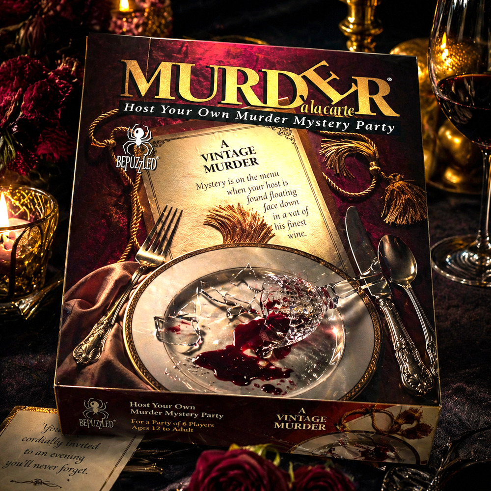 Vintage NEW 1994 Murder A La Carte Party Game Sealed BePuzzled Dinner Mystery